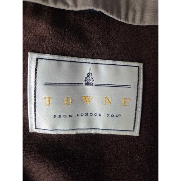 Vintage Towne London Fog Trench Coat Double Breasted Classic Size10 Belted Lined - Picture 13 of 13